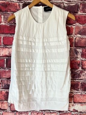 Simone Rocha White Ruffled Sleeveless Blouse